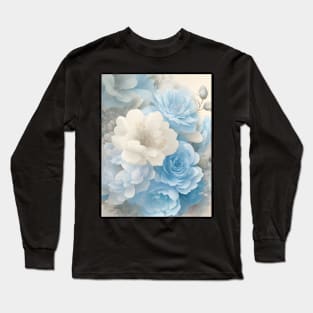 Blue Flowers Long Sleeve T-Shirt